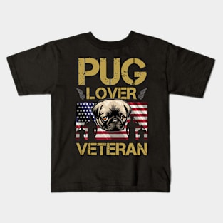 Veteran Pug Lover Kids T-Shirt